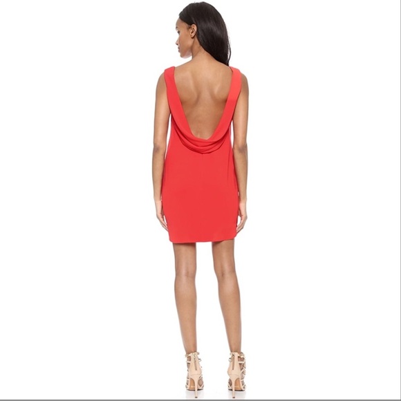 BCBGMaxAzria Dresses & Skirts - BCBGMaxAzria Ellie Bold Coral/Red  Backless Dress Size 6